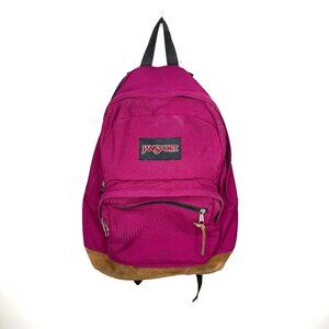 Jansport Originals Canvas 15" Laptop School Travel Hike Backpack Purple Suede